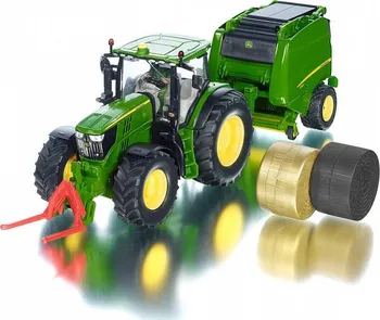 autíčko Siku Farmer 3838 John Deere 6920R + balíkovačka 1:32 zelený