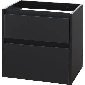Koupelnový nábytek Mereo Opto - Umyvadlová skříňka 61x58x46 cm, 2 zásuvky, černá CN940S