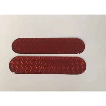 Samolepka 3D odrazka PRUH 10,5x2,3cm - červený 2ks