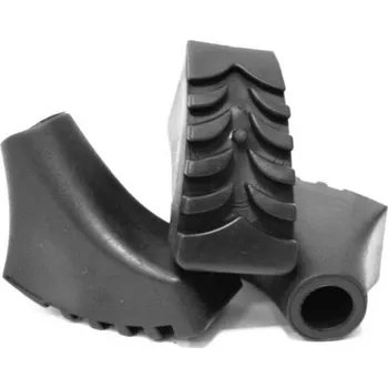 Náhradní gumové patky na trekingové hole černé 10 ks Příslušenství pro turistickou hůl Náhradní gumové patky na trekingové hole černé 10 ks