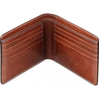 Peněženka Kožená business peněženka tmavě hnědá Bez mincí Bez 6 karet navíc