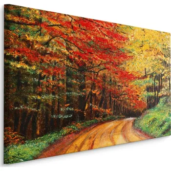 Plátno Cesta V Podzimním Lese Varianta: 40x30