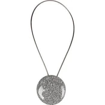 Dekorační ozdobná spona na záclony a závěsy s magnetem CIAO stříbrná Ø 6 cm Mybesthome