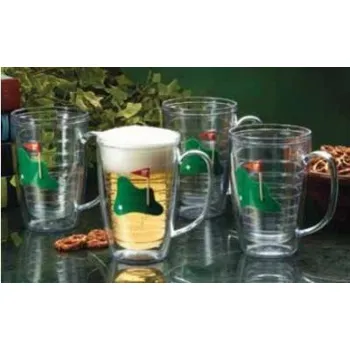 Dárkový potravinový koš Golf Gifts sklenice s uchem 4ks - 450ml-dvojité sklo golf