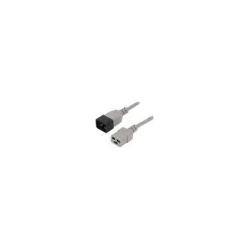 Napájecí kabel LIAN DUNG Kabel 3x1,5mm2 IEC C19 zásuvka,IEC C20 vidlice PVC 3m šedá