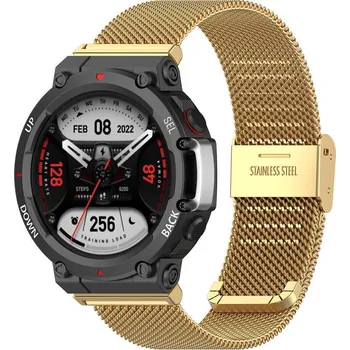 Ostatní příslušenství k chytrým hodinkám eses Milánský tah se sponou pro Amazfit T-Rex 2 - Zlatý