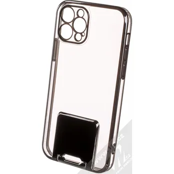 Pouzdro na mobilní telefon 1Mcz Lux Kickstand ochranný kryt pro Apple iPhone 12 Pro černá (black)