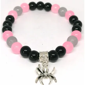 Náramek PAVOUČÍ SÍŤ - náramek z onyxu a jadeitu