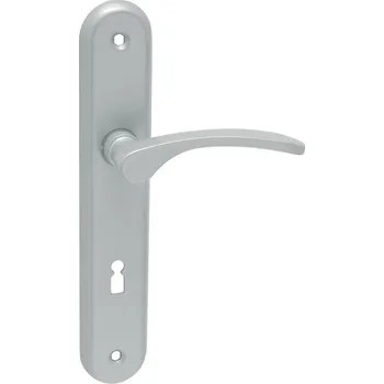 Dveřní kování MP KOVÁNÍ KE - LAURA Provedení: BB (pokojový klíč), Povrch: Stříbrná, Rozteč: 72 mm