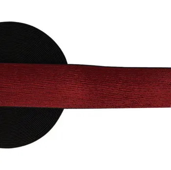 Pruženka s LUREXEM šíře 50mm, barva Červená (148)