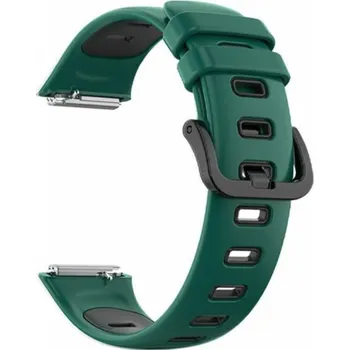Příslušenství k chytrým hodinkám eses Silikonový sportovní řemínek pro Huawei Band 7 - Zeleno černý