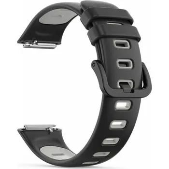 eses Silikonový sportovní řemínek pro Huawei Band 7 - Černo šedý
