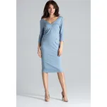 Elegantní pouzdrové šaty K476 Blue Velikost: S