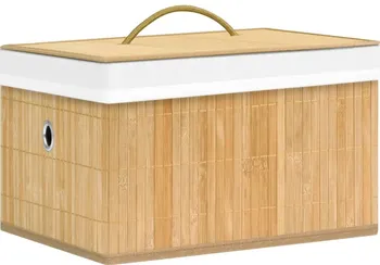 Úložný box Bambusový úložný box 4 ks 31 x 31 x 20 cm