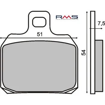 Brzdová destička Brzdové destičky RMS 225100490 organické