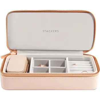 Šperkovnice Stackers, Velká cestovní šperkovnice Blush Large Zipped Jewellery Box | růžová 75346
