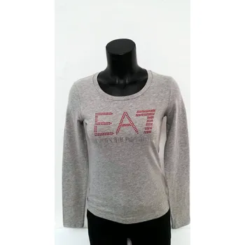 Dámské tričko Emporio Armani EA7 W triko Train Logo Tee Pearl LS RN šedé: Dámské XL
