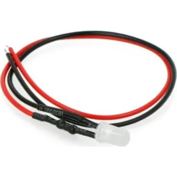 Vývojová deska LED dioda s rezistorem na vodiči - Bílá, 5 mm 22 - 28V