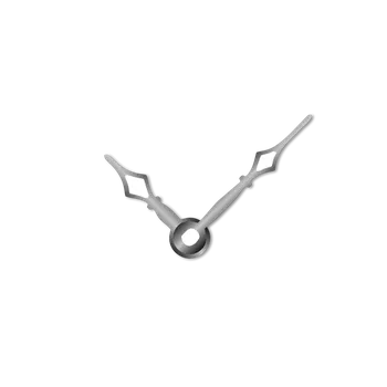 Hodiny Malé stříbrné hliníkové ručičky na hodiny Classic 35 mm | 24 mm