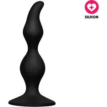 Anální kolík VšeNaSex.cz Silikonový anální kolík s přísavkou Suction Pleasure černý