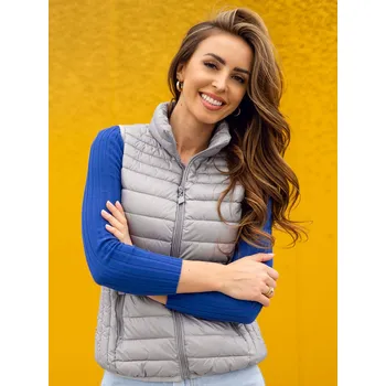 Dámská vesta Šedá dámská prošívaná vesta Bolf B2705 - 2XL