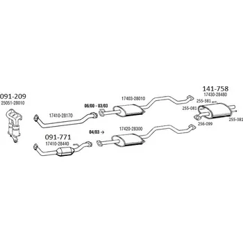 Zadní díl výfuku zadní díl výroba Novak Bosal 141-758