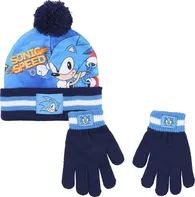 Sonic Equipment Dětská souprava čepice a rukavice Sonic modrá