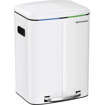 Odpadkový koš SONGMICS Kailo LTB40WT 2x 20 l odpadkový koš bílý