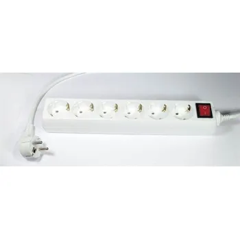 Prodlužovací kabel Prodlužovací kabel, 6 zásuvek, 1,5 m, s vypínačem