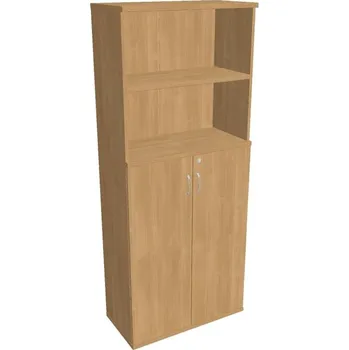 Kancelářský vozík HOBIS kancelářská policová skříň - SZ 5 80 04, zámek Huwill, dub + doprava zdarma