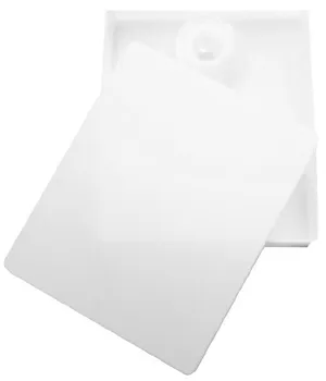 Obdélníkové krmítko plastové 6 l 40,5 x 33,5 x 7,5 cm bílé