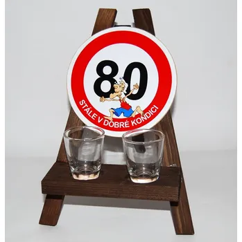 Žertovný předmět Stojan s panáky k výročí narození věk: 80 - muž