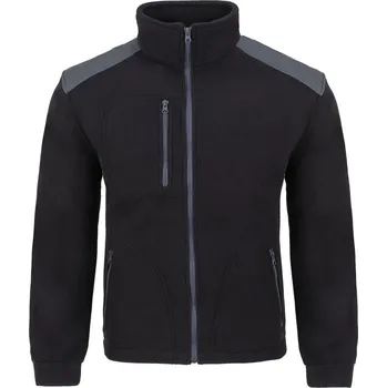 Zdravotnický oděv Medicínská fleecová mikina Čierna so sivými vložkami (XXL)