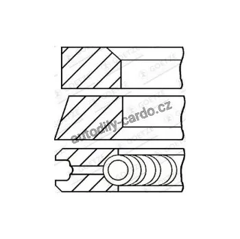 Blok motoru Sada pístních kroužků GOETZE 08-109811-00