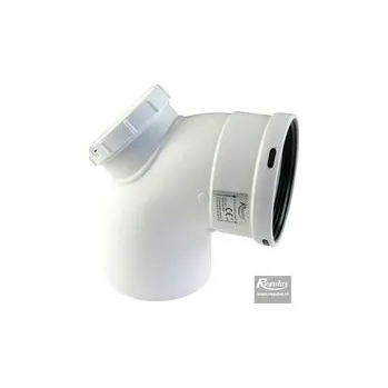 Kouřovod Regulus Koleno 90° pr.100 PP s inspekčním otvorem 12472