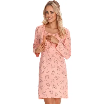 Dámské noční prádlo Taro noč. košile Linda 1091 Z22 - meruňka, XL (Kojící noční košile Taro)