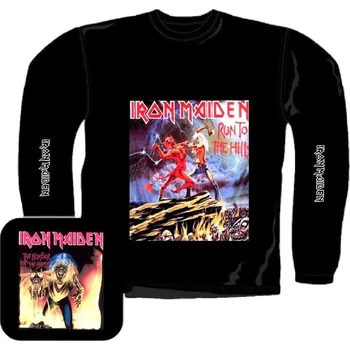 Pánské tričko pánské triko s dlouhým rukávem Iron Maiden - Run To The Hill