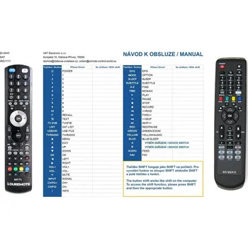 Dálkový ovladač General DI-WAY IRD-7111 - dálkový ovladač
