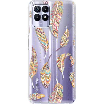 Pouzdro na mobilní telefon Odolné silikonové pouzdro iSaprio - Feather pattern 02 - Realme 8i
