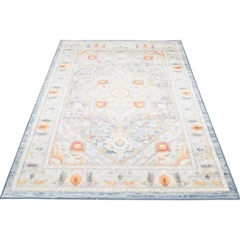 Koberec Makro Abra Kusový koberec MIA 4464A Klasický krémový modrý Rozměr: 120x170 cm