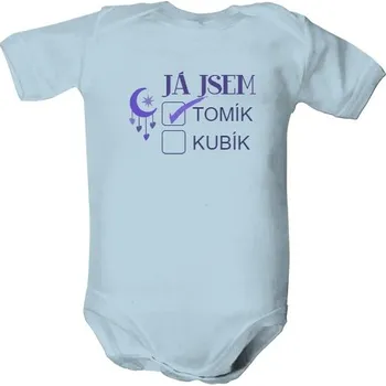 Kojenecký body Dětské body s potiskem Já jsem dvojče 1 dětské