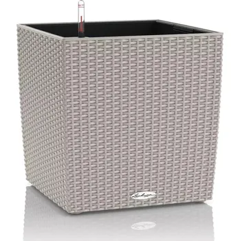 Květináč Lechuza Cube Cottage 30 (kompletní set) pískově hnědá