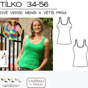 Nit Tištěný střih tílko malá a větší prsa