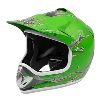 Helma na motorku Dětská motokrosová přilba Nitro zelená matná XS