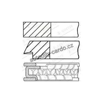 Blok motoru Sada pístních kroužků GOETZE 08-102211-00