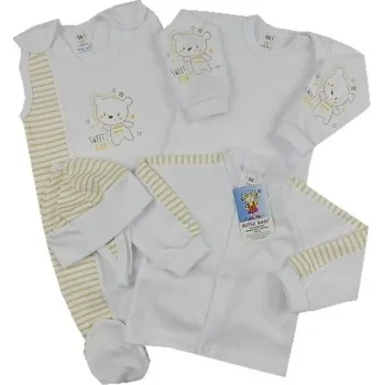Kojenecká souprava Souprava do porodnice 4-dílná smetanová medvídek - vel. 50