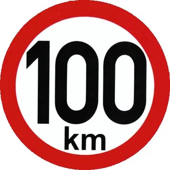 Samolepicí dekorace na vozidlo Samolepka rychlosti 100 km/h průměr 15 cm