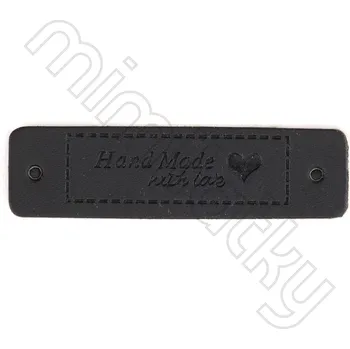 Nášivka Nášivka handmade srdíčko koženka černá