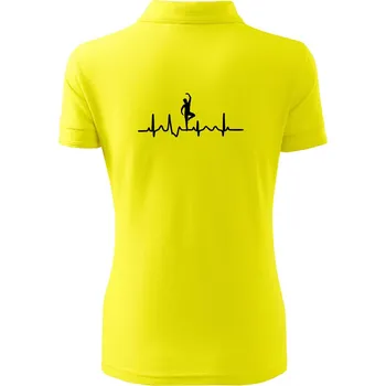 EKG tanečník muž - Polokošile dámská Pique Polo - 2XL ( Citrónová )