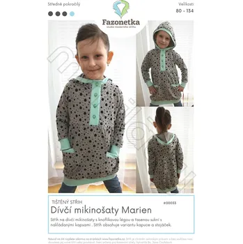 Nit Tištěný střih Dívčí mikinošaty Marien | 80 - 134